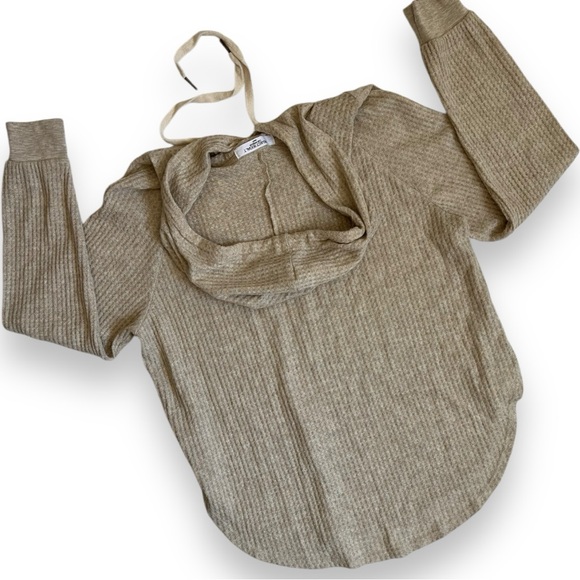 Soft Project Social T Sz M Waffle Knit Pullover Hoodie - Picture 6 of 12